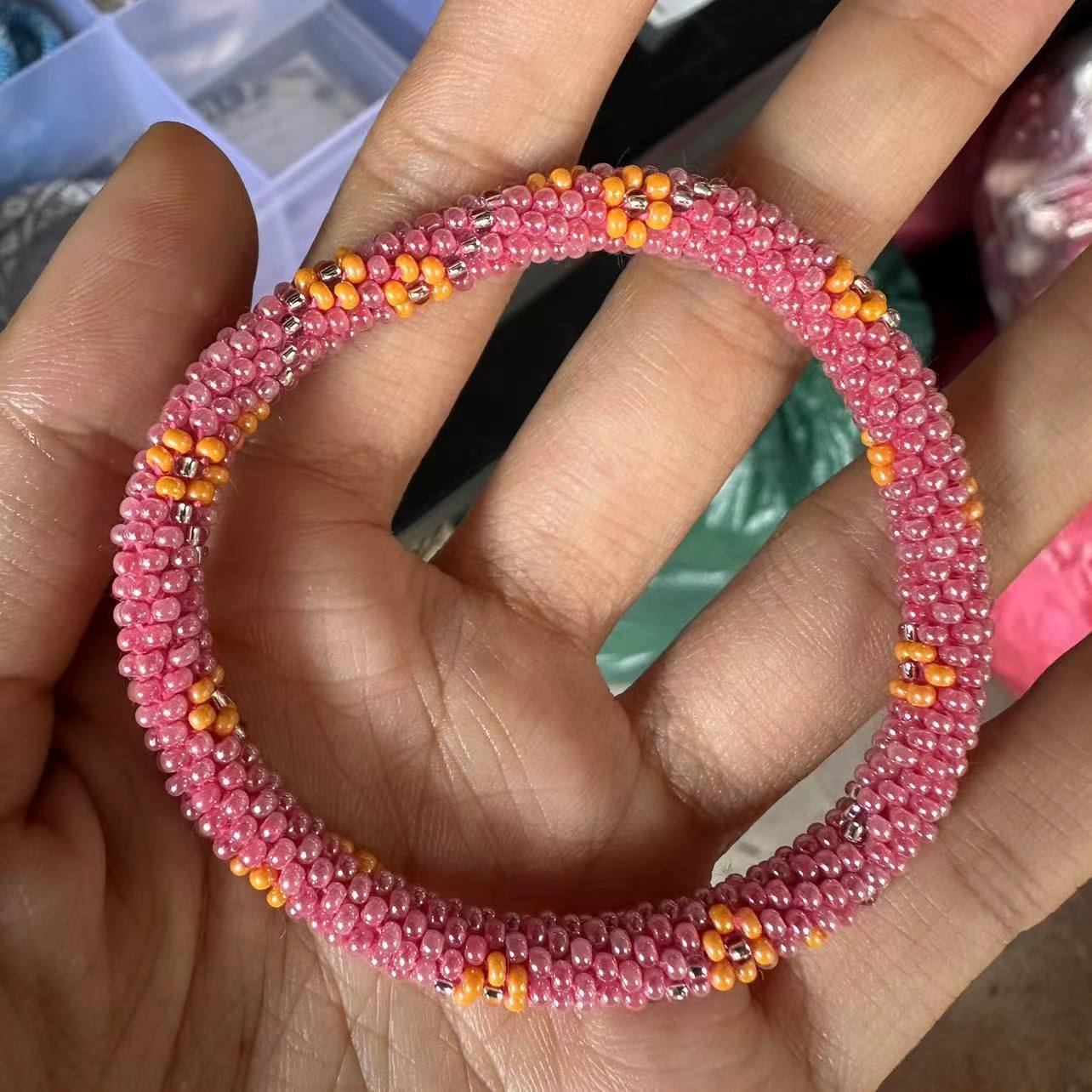 Wholesale Nepal Essential Oil Diffuser Japanese Hand-woven Beaded Bracelet